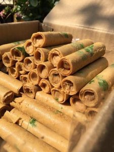 bánh ống ngò đậu phộng