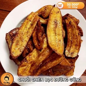 chuối chiên đường gừng