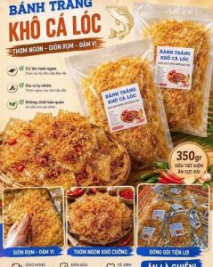bánh tráng chà bông cá lóc tỏi 300gr