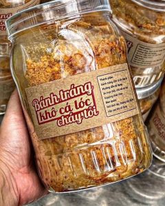 bánh tráng chà bông cá lóc tỏi 300gr