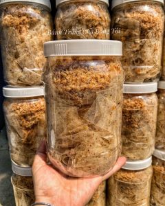 bánh tráng chà bông tỏi