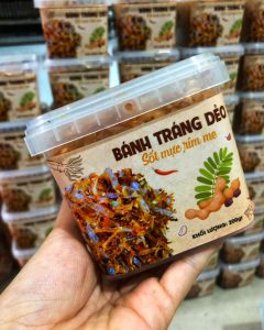 bánh tráng dẻo sốt mực me