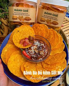 bánh đa đỏ tuổi thơ kèm sốt me