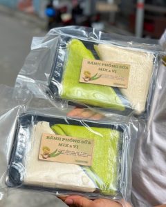 bánh phồng sữa mix 2 vị