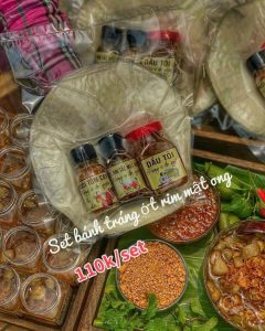 set bánh tráng ớt rim mật ong – 3 chai