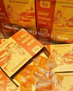 Bánh Phồng Tôm Năm Căn Cà Mau Hộp Giấy 500g