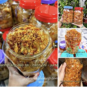 bánh tráng dẻo tỏi – hành phi – sa tế 500gr