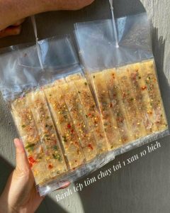 BÁNH TRANG TÉP TÔM KHÔ CHÁY TỎI – sâu 10 gói