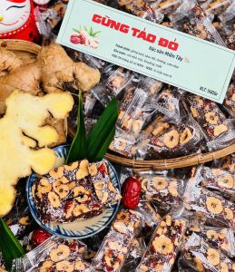 KẸO GỪNG TÁO ĐỎ 500gr
