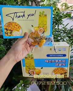 Trà chanh leo kim quất trà detox Hàn Quốc hop 25 gói