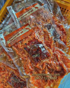 bánh tráng sợi tôm rim tóp mỡ – bịch 300gr