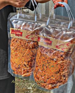 BÁNH TRÁNG XÌ KE TÔM CHÁY TỎI  300gr