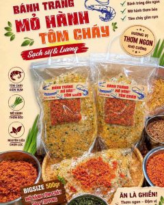 BÁNH TRÁNG MỠ HÀNH TÔM CHÁY 500gr