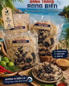bánh tráng rong biển tỏi giòn 300gr