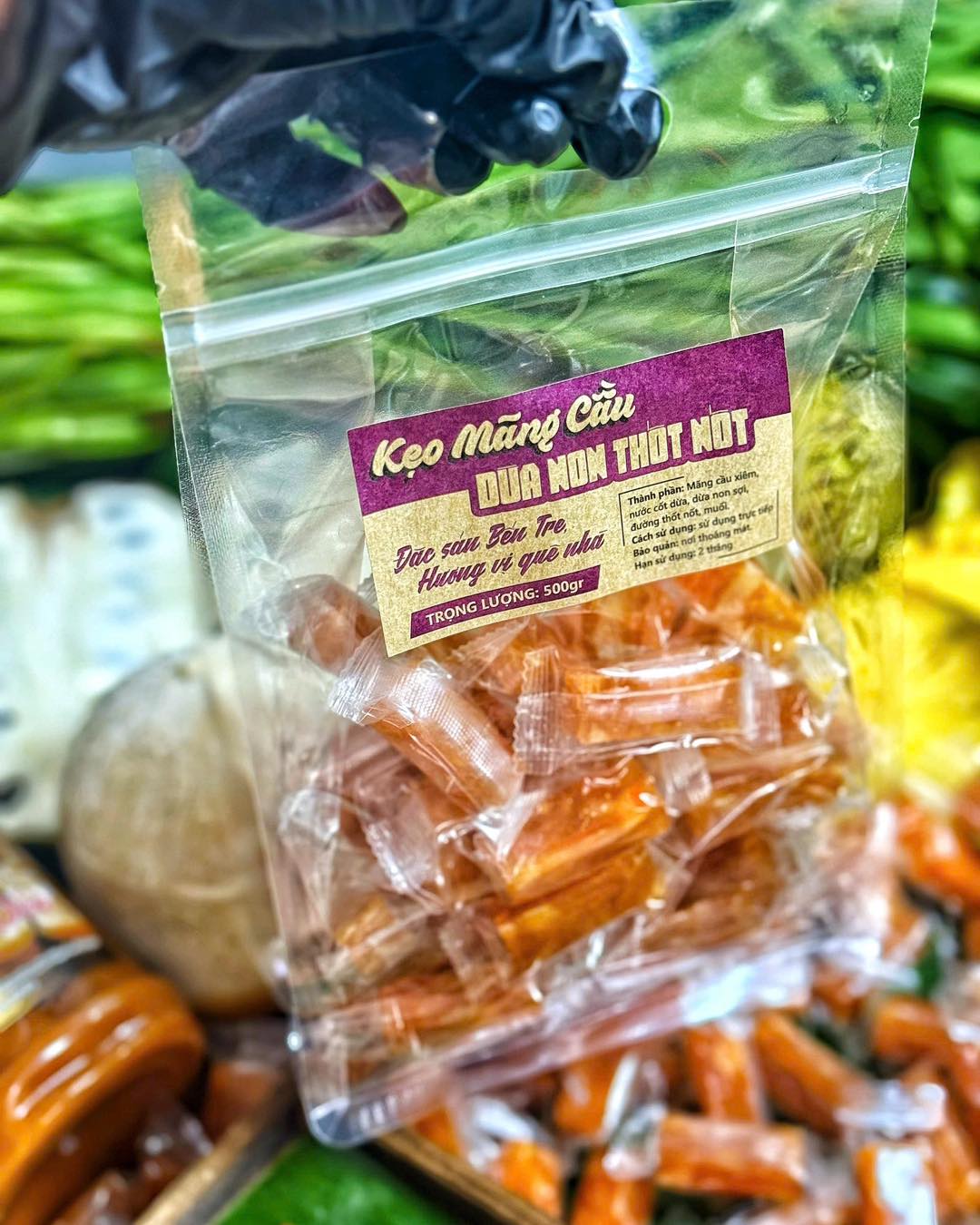 KẸO MÃNG CẦU DỪA NON THỐT NỐT 500gr