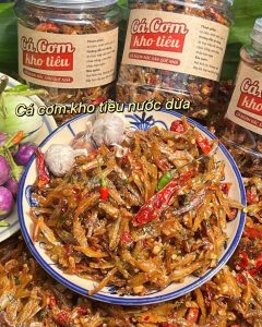 cá cơm kho tiêu nước dừa 250gr