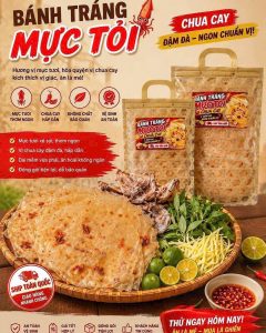 bánh tráng mực tỏi chua cay 500gr