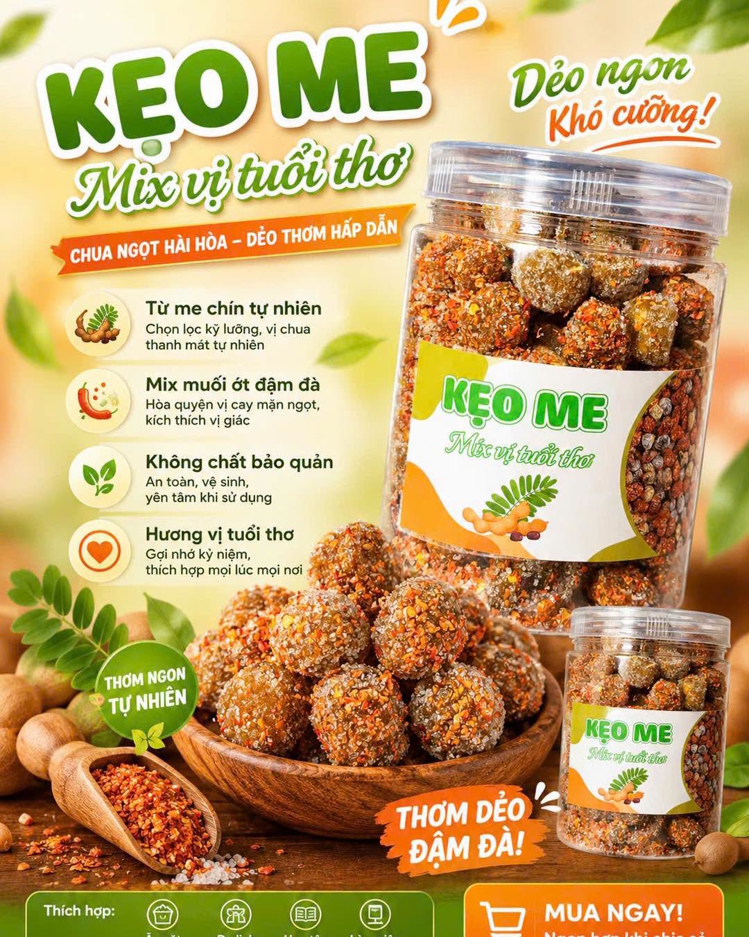 kẹo me mix 3 vị tuổi thơ 500gr