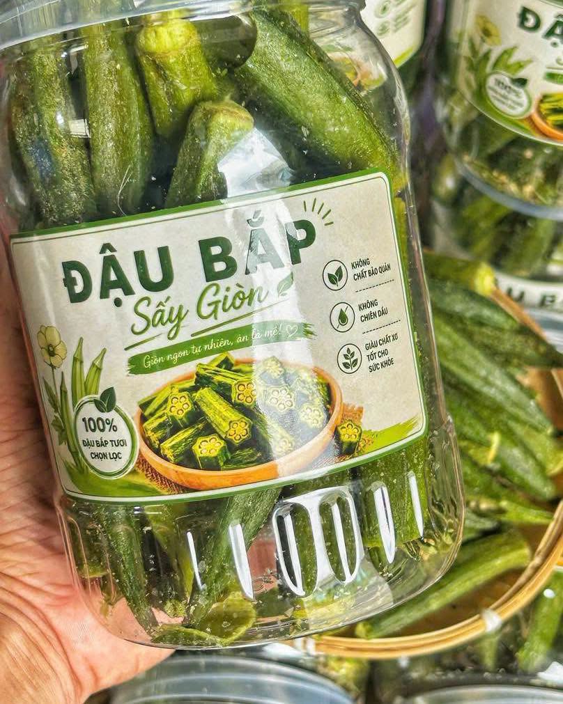 đậu bắp sấy giòn 350gr