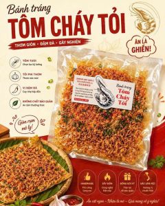 bánh tráng tôm cháy tỏi – mới 300gr