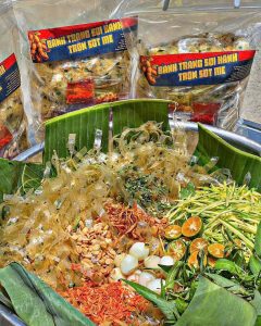 bánh tráng sợi hành sốt me 500gr