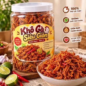 khô gà siêu giòn 500gr