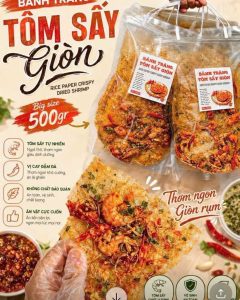 bánh tráng tôm sấy giòn 500gr