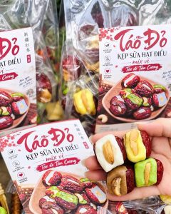 táo đỏ kẹp sữa hạt 500gr