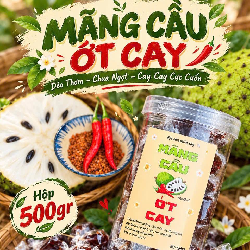 mứt mãng cầu ớt cay 500gr